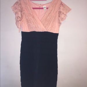 Pink lace dress